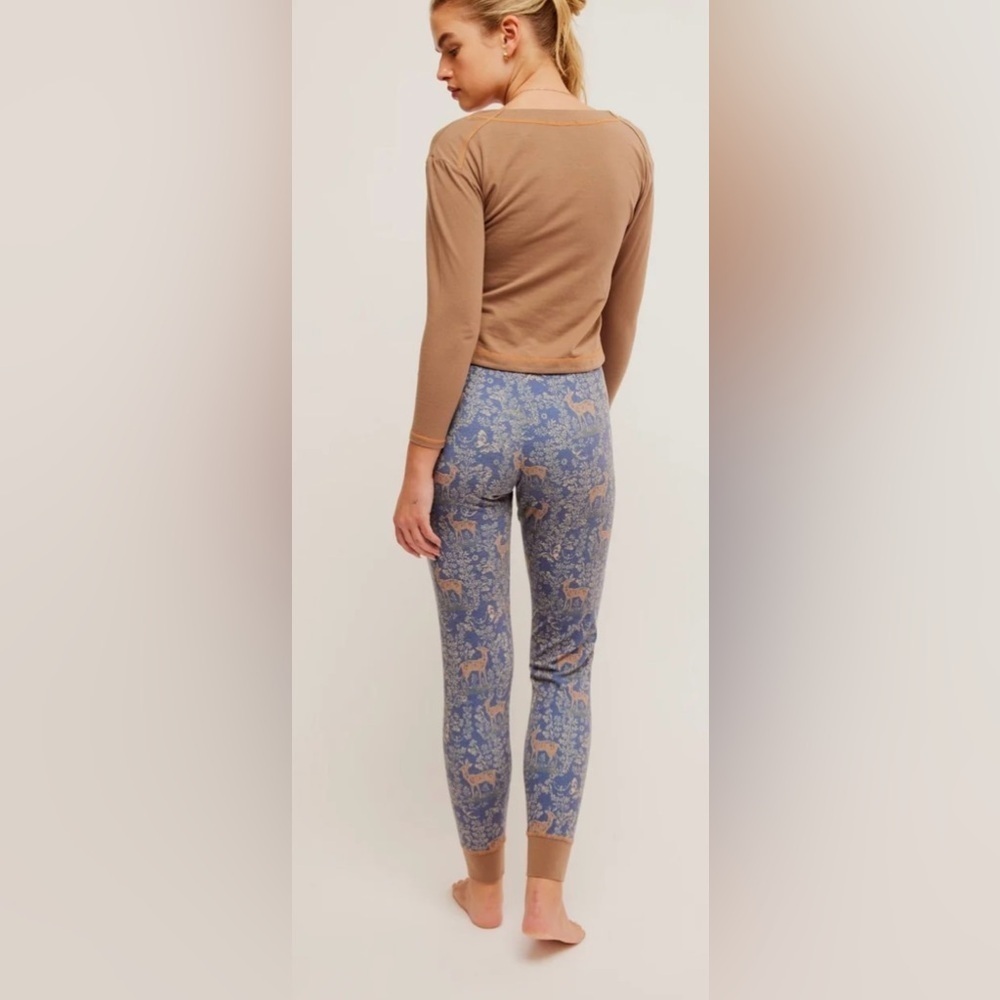 NWT Free People Intimately Chill Evening PJ Set S in Night Sky Combo New 2 Piece - Picture 2 of 6